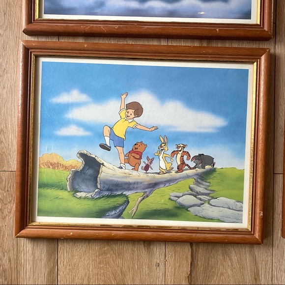 Disney Winnie the Pooh Framed Wall Decor 4pc 14”x11” - Picture 5 of 8